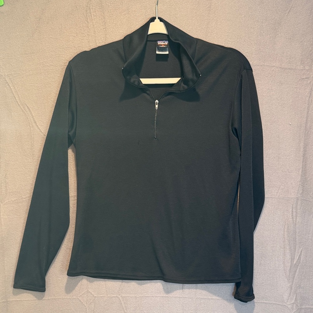 Patagonia Capilene Black Long Sleeve Quarter-Zip base layer top